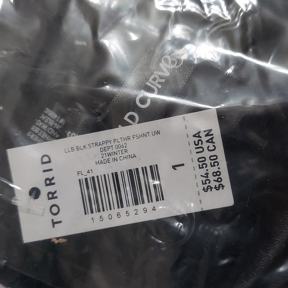 SOLD NWT Full Set Torrid Black Fishnet Bralette & Thong Panty Set 1X - Picture 7 of 9